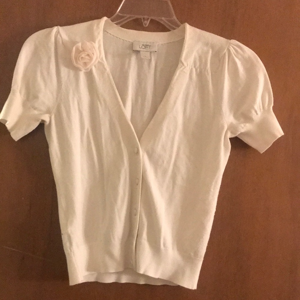 Ann Taylor S/S Button Up Cardigan